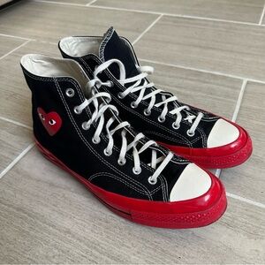 COPY - CDG Converse Black & Red Chuck 70 Mens size 11
